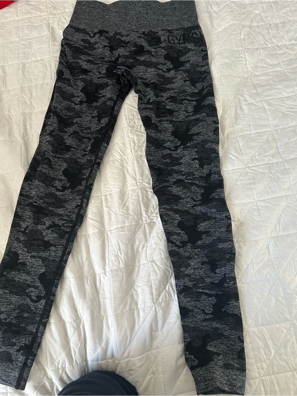 Gray Camo gymshark Leggings - Stretchy Active Bottoms